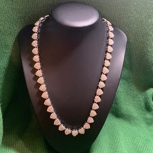 Heart rhinestone necklace